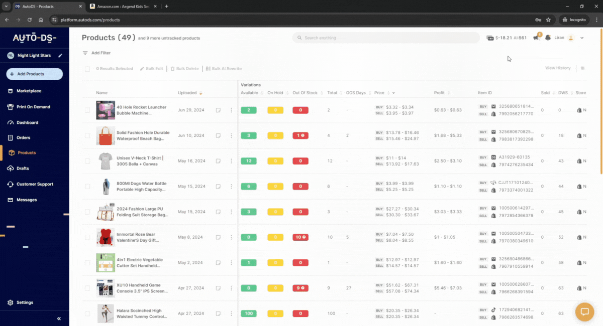 Single Product Importer AutoDS two week trial
