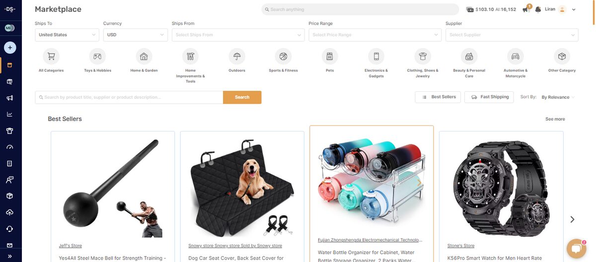 AutoDS Marketplace high ticket dropshipping suppliers