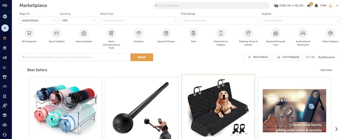 AutoDS's Marketplace overview