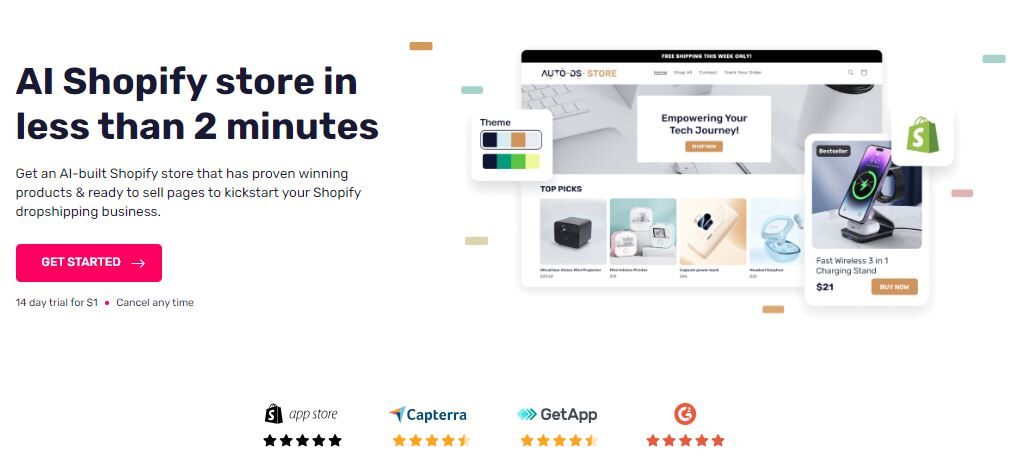 AutoDS AI Built Shopify Store