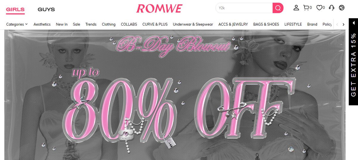 ROMWE shein alternative