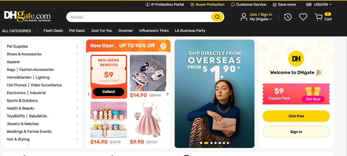 DHGate high ticket dropshipping suppliers