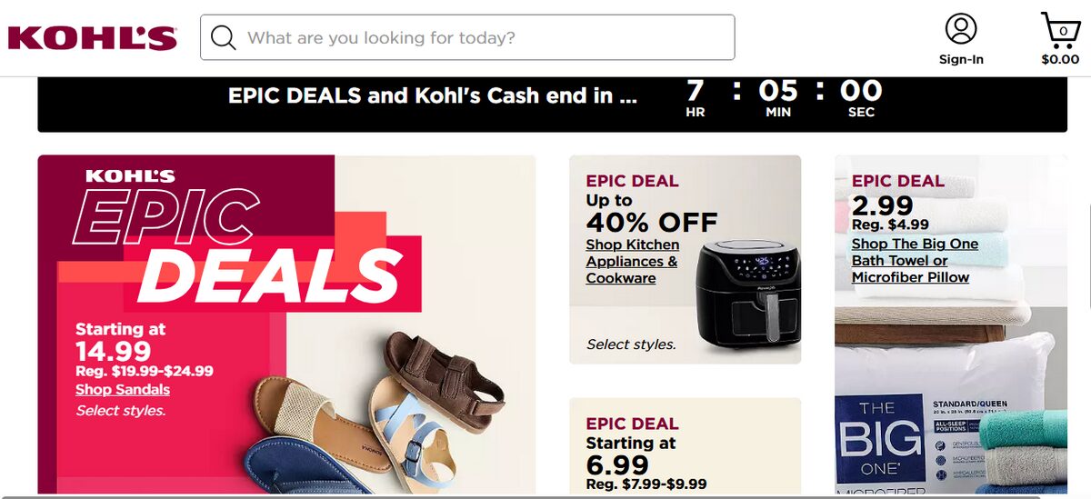 Kohl's as etsy dropshipping supplier