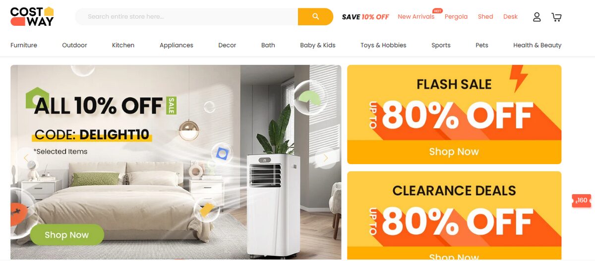 Costway homepage best supplier UK