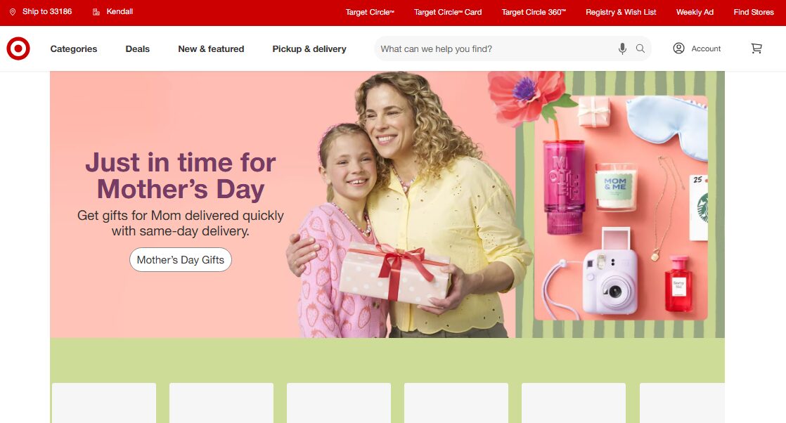 Target Homepage