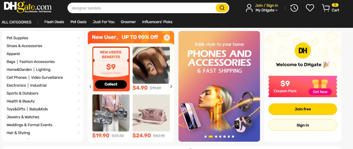 Gifts dropshipping store UK DHGate