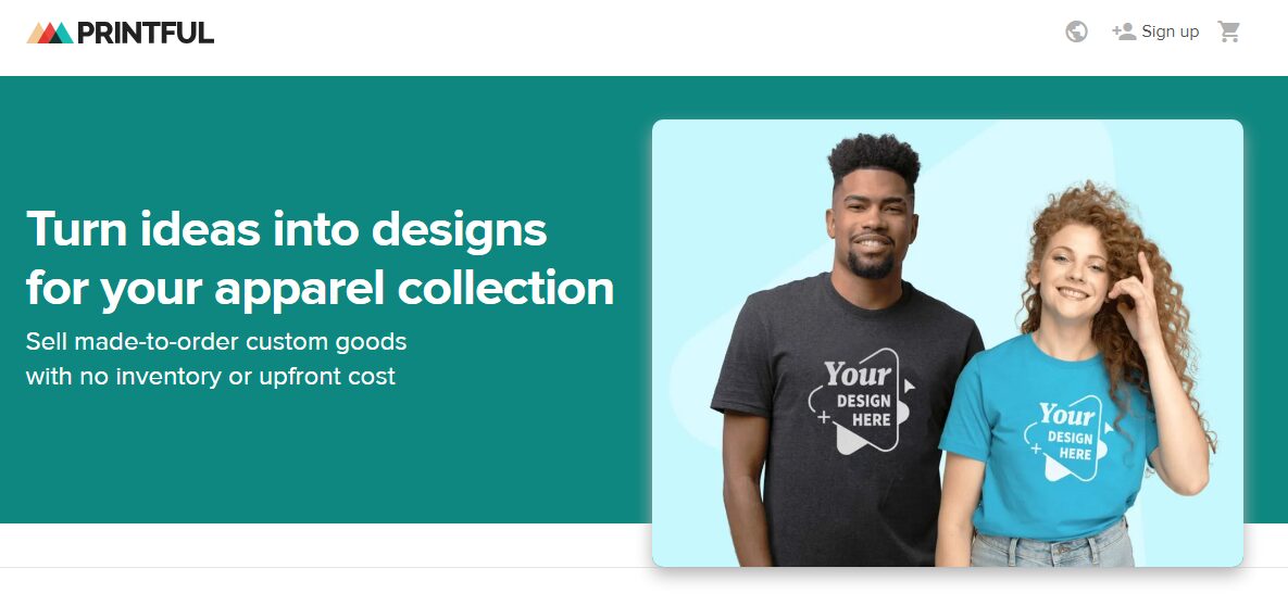 Printful clothing pod