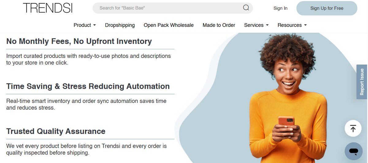 Trendsi dropshipping supplier from California