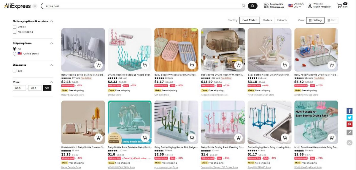 Baby Drying Rack