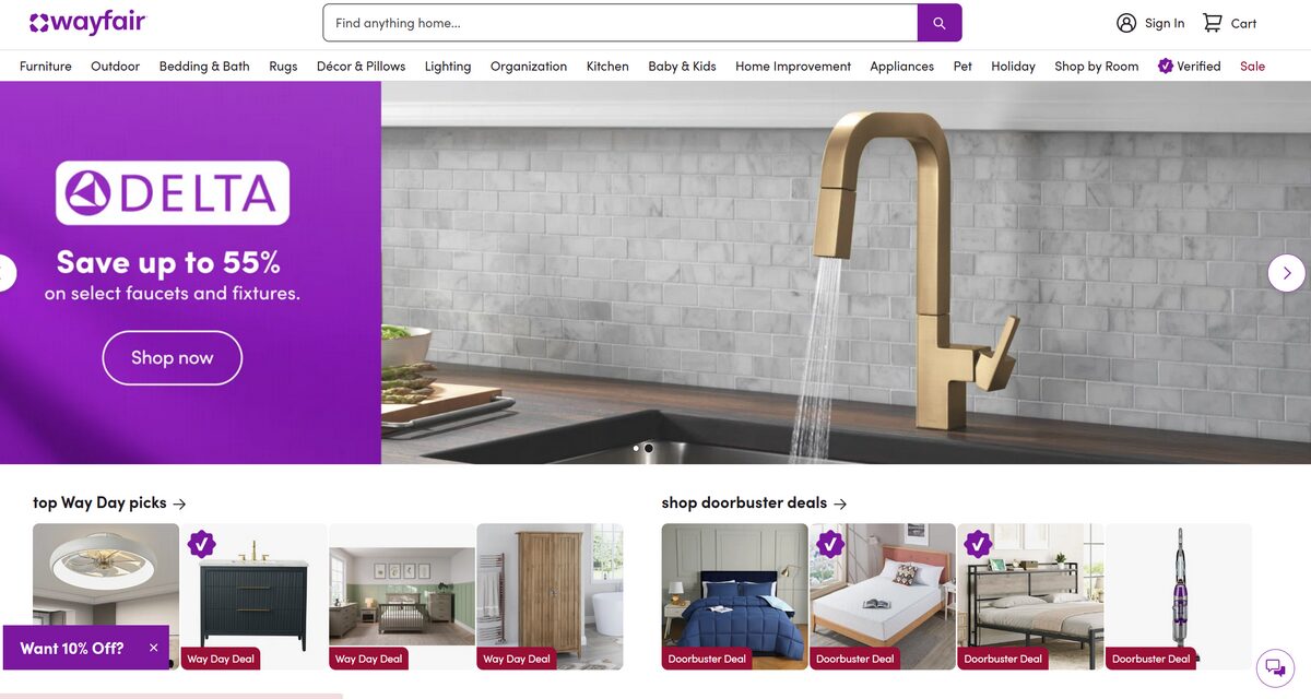 Wayfair best dropshipping suppliers in the USA