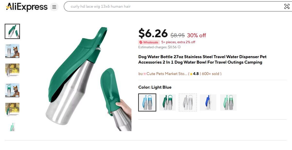 Dropship Product Dog Water Bottle
