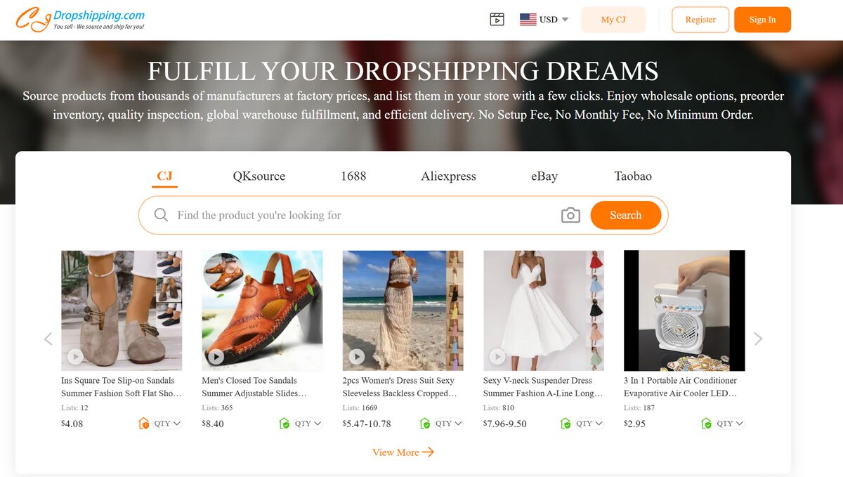 CJDropshipping For Dropshippers