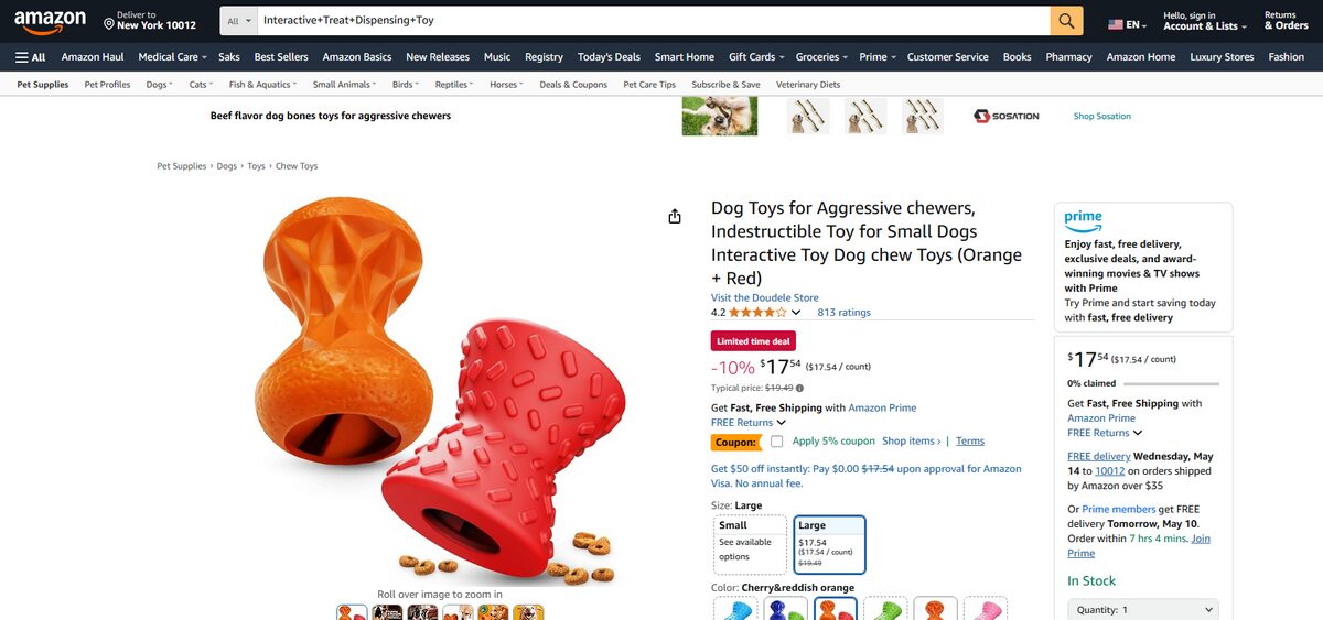 Interactive Treat Dispensing Toy Dog Product To Dropship