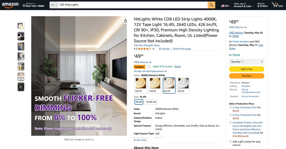 Amazon led lights for home decor dropshipping