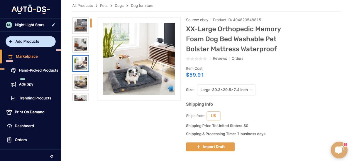Orthopedic Memory Foam Dog Bed For Dropshipping