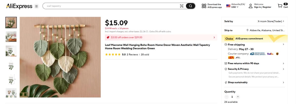 Aliexpress as a home decor supplier