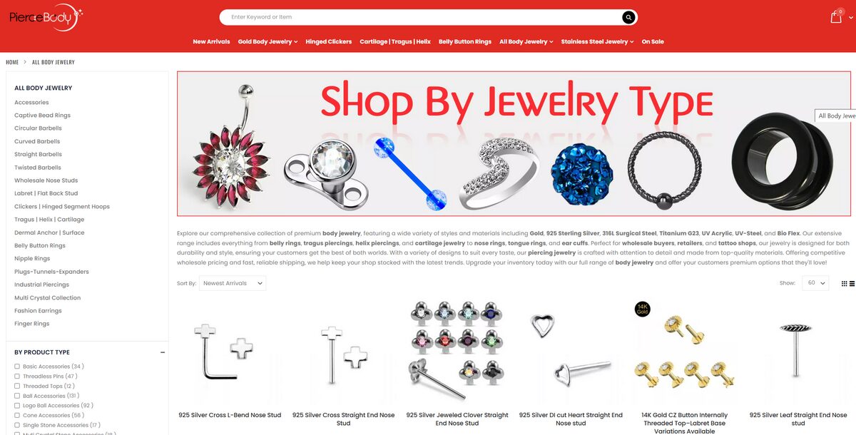 PierceBody dropshipping jewelry and piercing suppliers