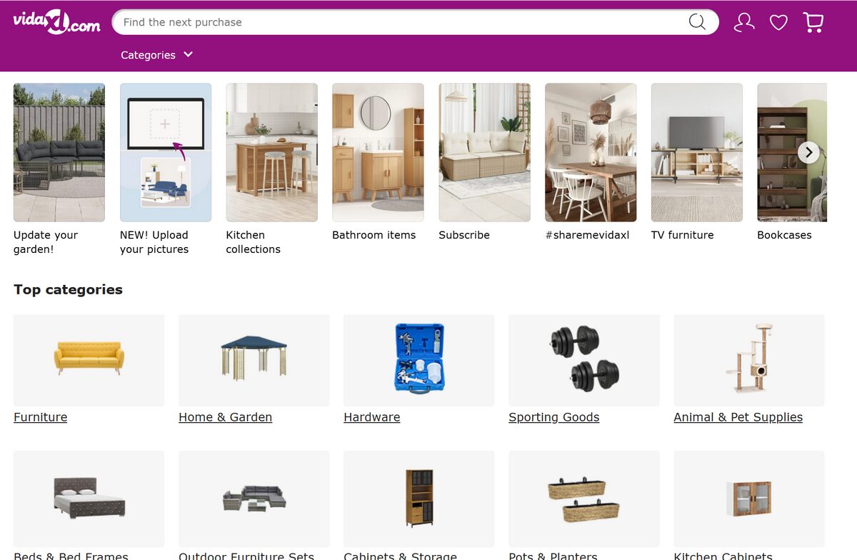 VidaXL european suppliers for dropshipping