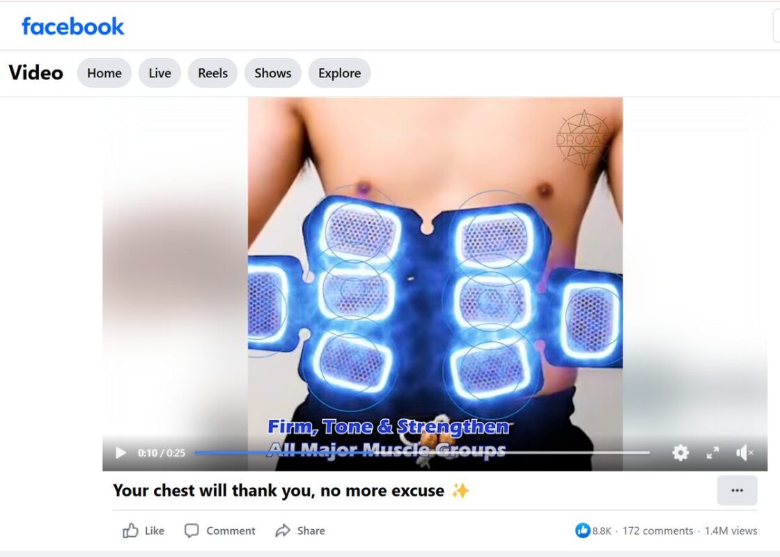 abdominal muscle stimulator facebook ad dropshipping