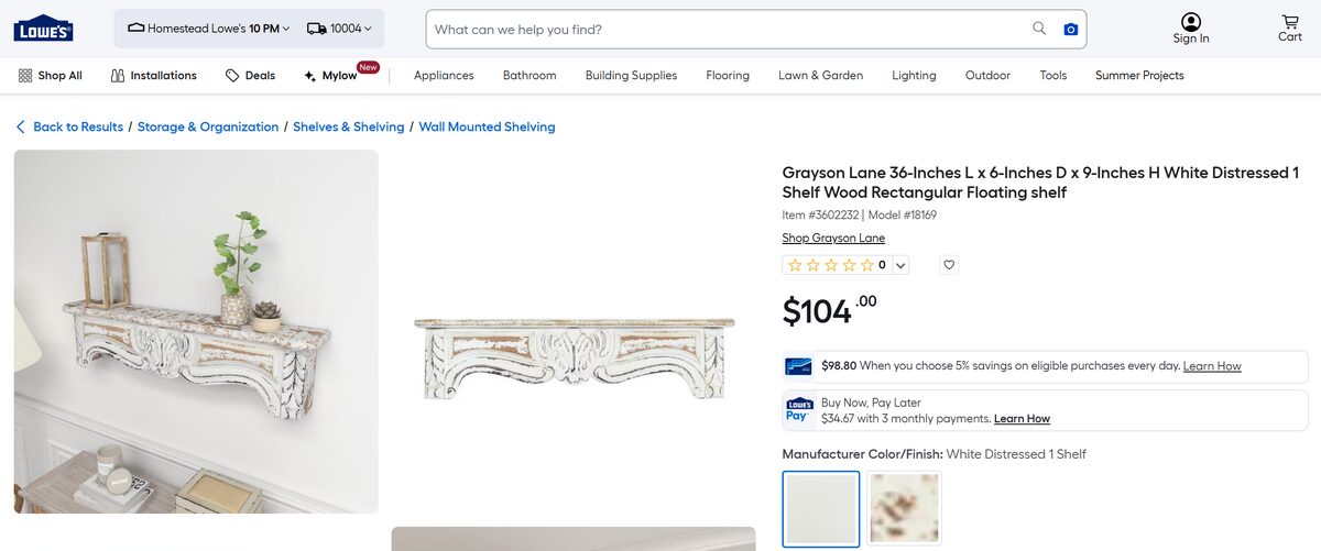 Lowe's home decor dropshipping supplier