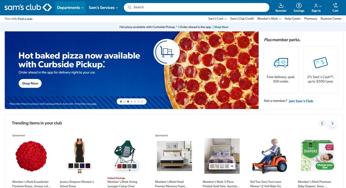 Sam's Club for dropshipping in the USA