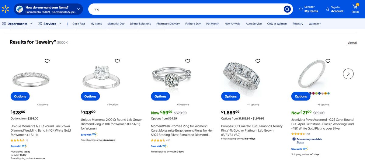 Walmart as a jewelry dropshipping supplier
