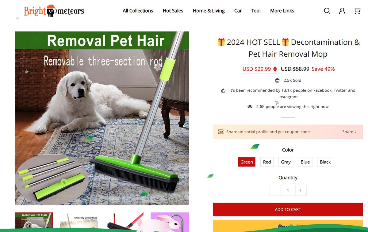 pet hair rubber broom online selling