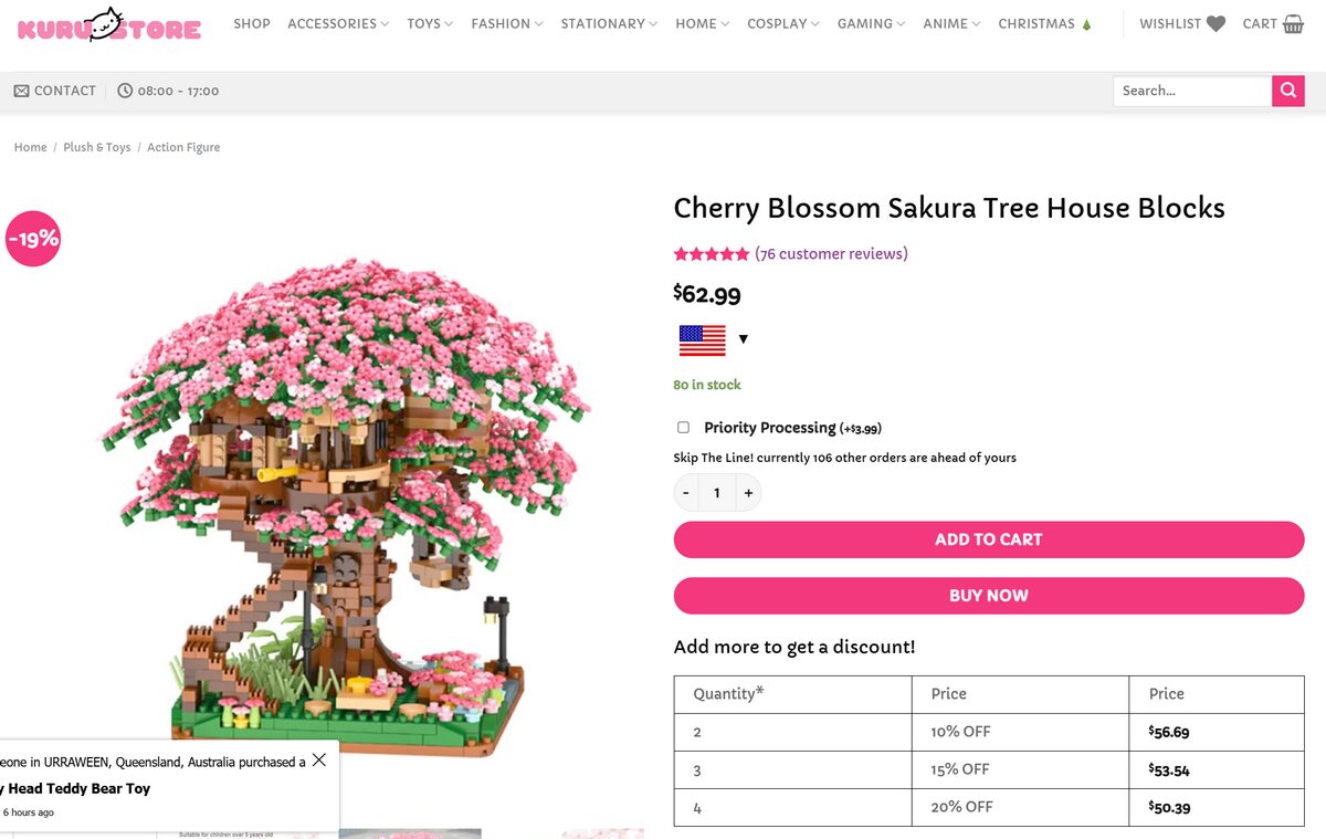 Mini Sakura Tree as one of the best items to dropship in June 2025
