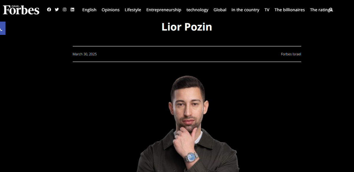 Lior Pozin's Forbes 30 Under 30