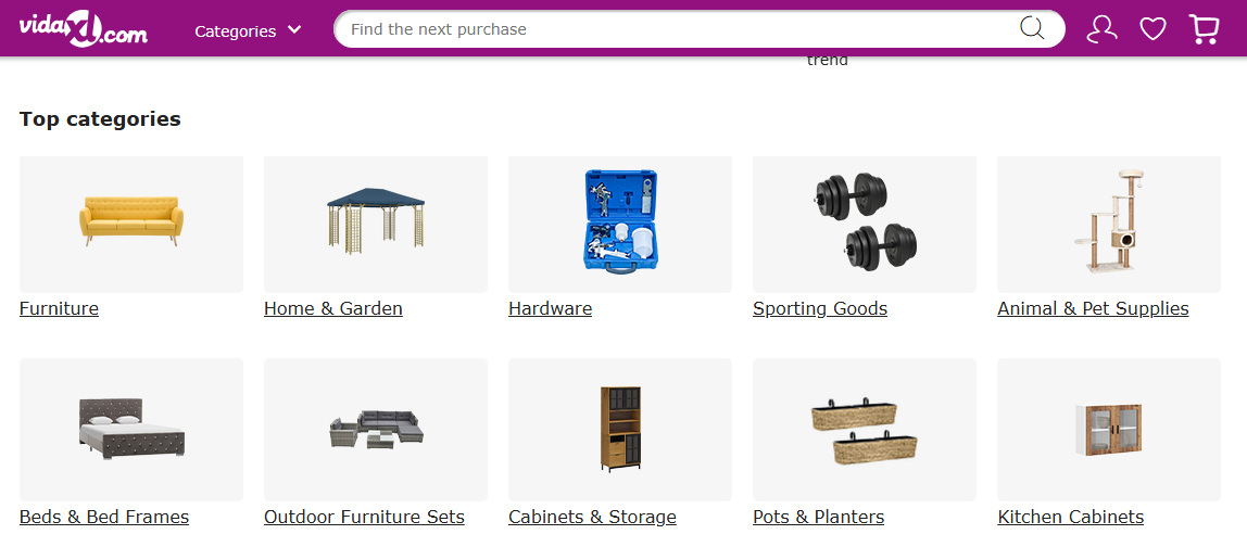 VidaXL supplier for Etsy dropshipping