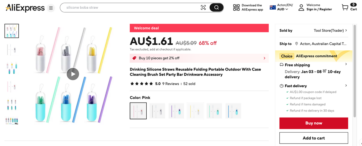 Silicone Straw