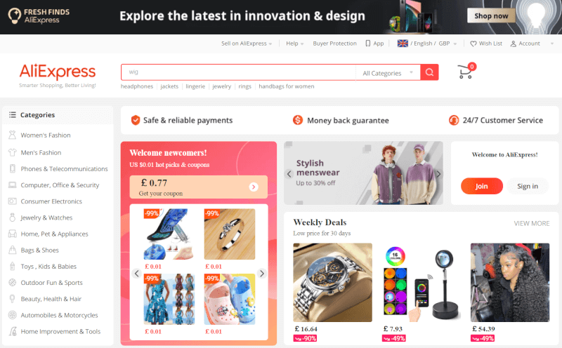 aliexpress supplier for dropshipping in uk