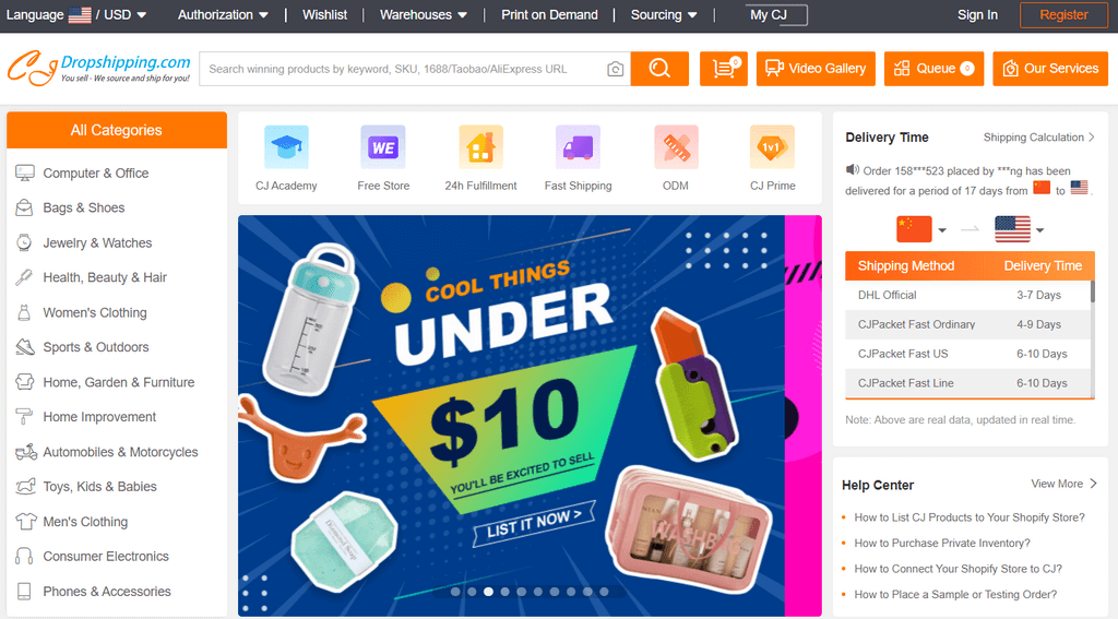CJDropshipping Chinese Supplier