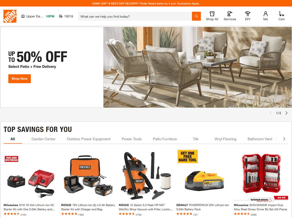 home depot USA supplier for dropshipping