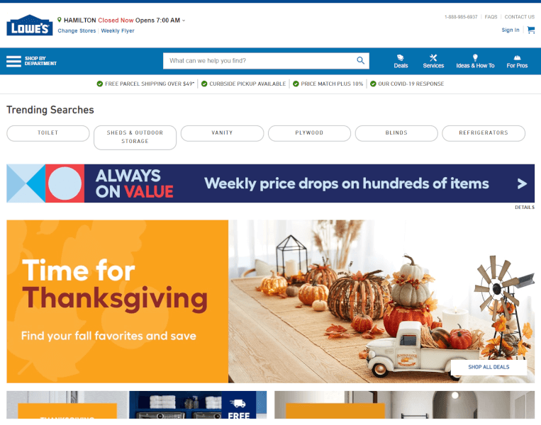 Lowe’s canadian suppliers for dropshipping