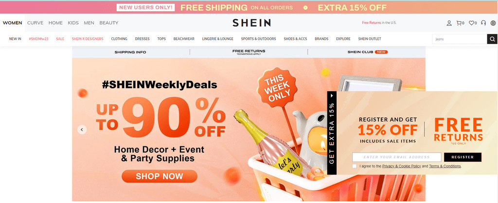 Chinese Supplier SHEIN
